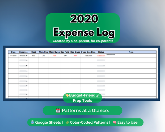 Child Custody Expense Tracker