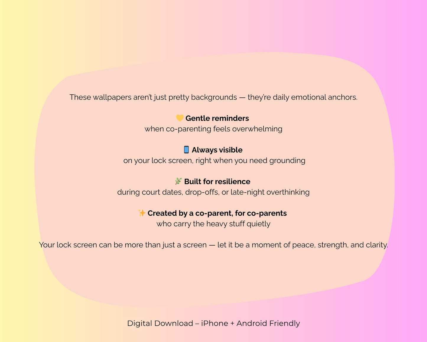 Co-Parenting Affirmation Phone Wallpapers