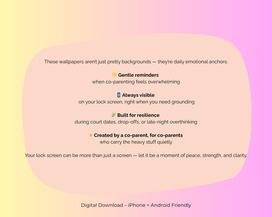 Co-Parenting Affirmation Phone Wallpapers