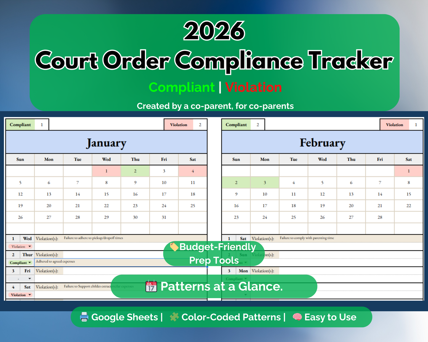Court Order Compliance Tracker