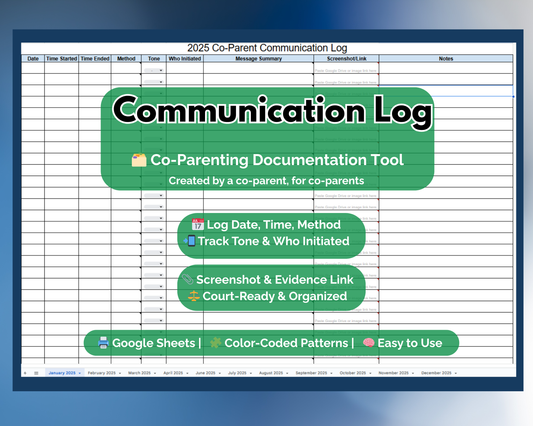 Communication Log - Google Sheets
