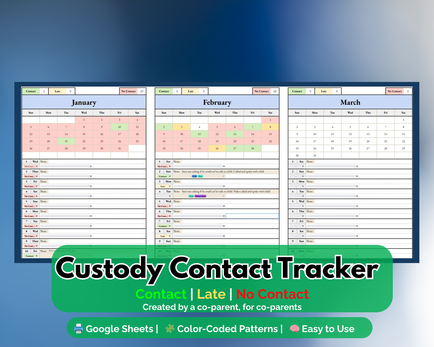 Contact Tracker - Phone, Text, Video Chat - Google Sheets