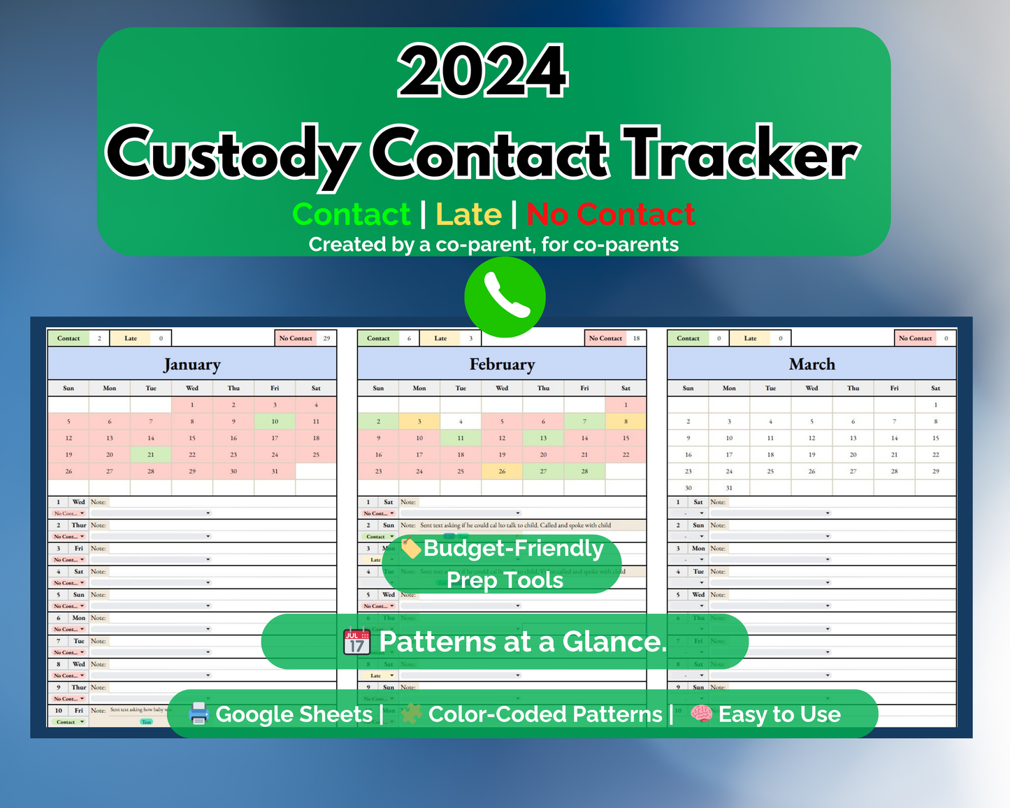 Contact Tracker - Phone, Text, Video Chat - Google Sheets