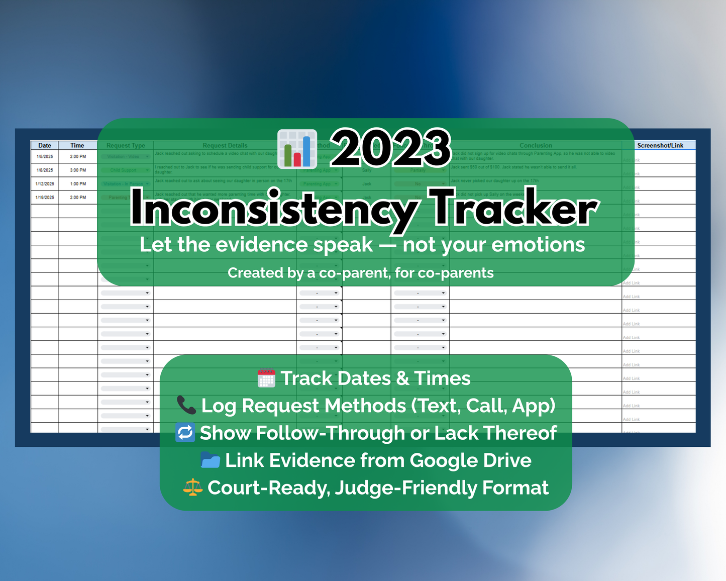Inconsistency Tracker - Google Sheets