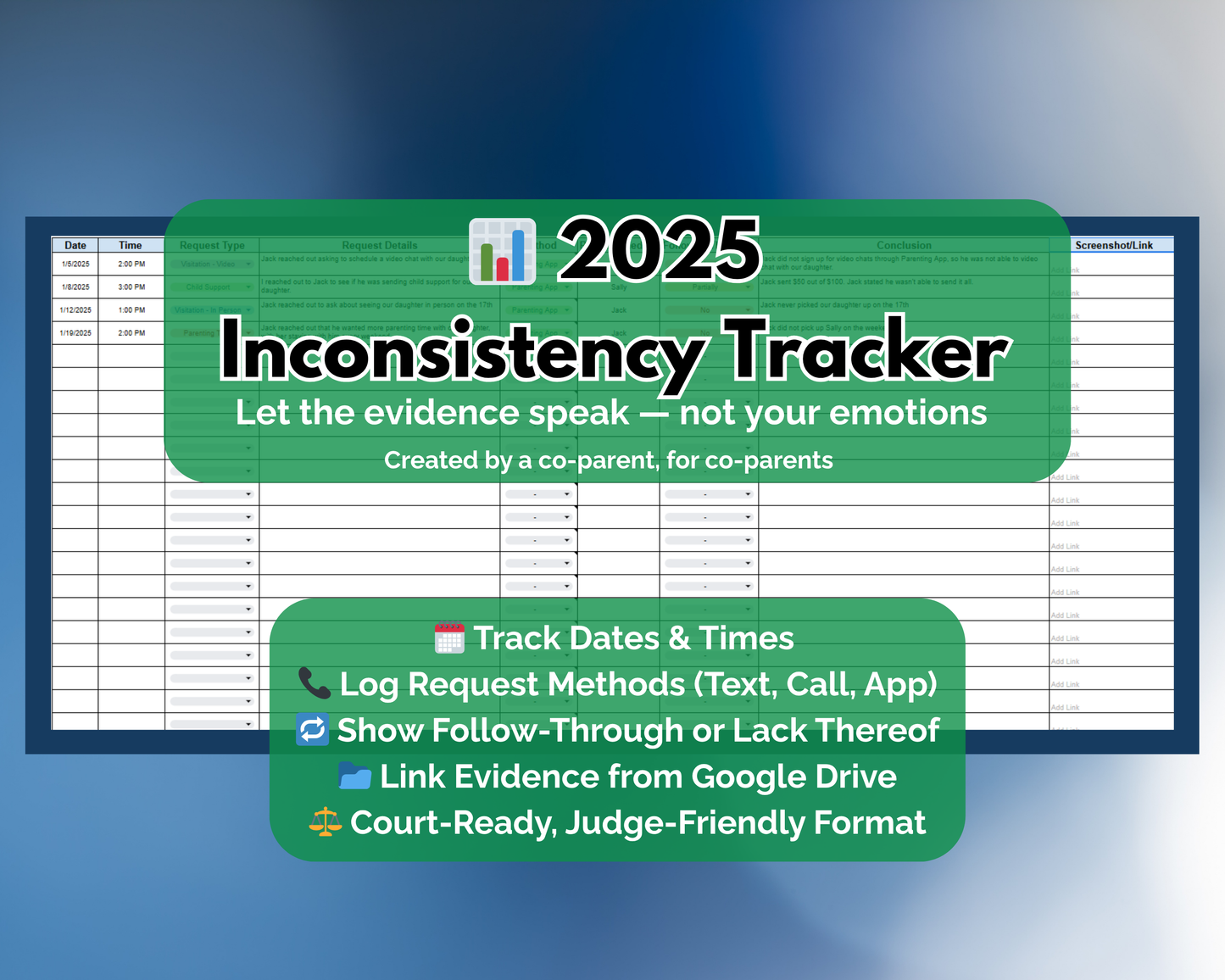 Inconsistency Tracker - Google Sheets