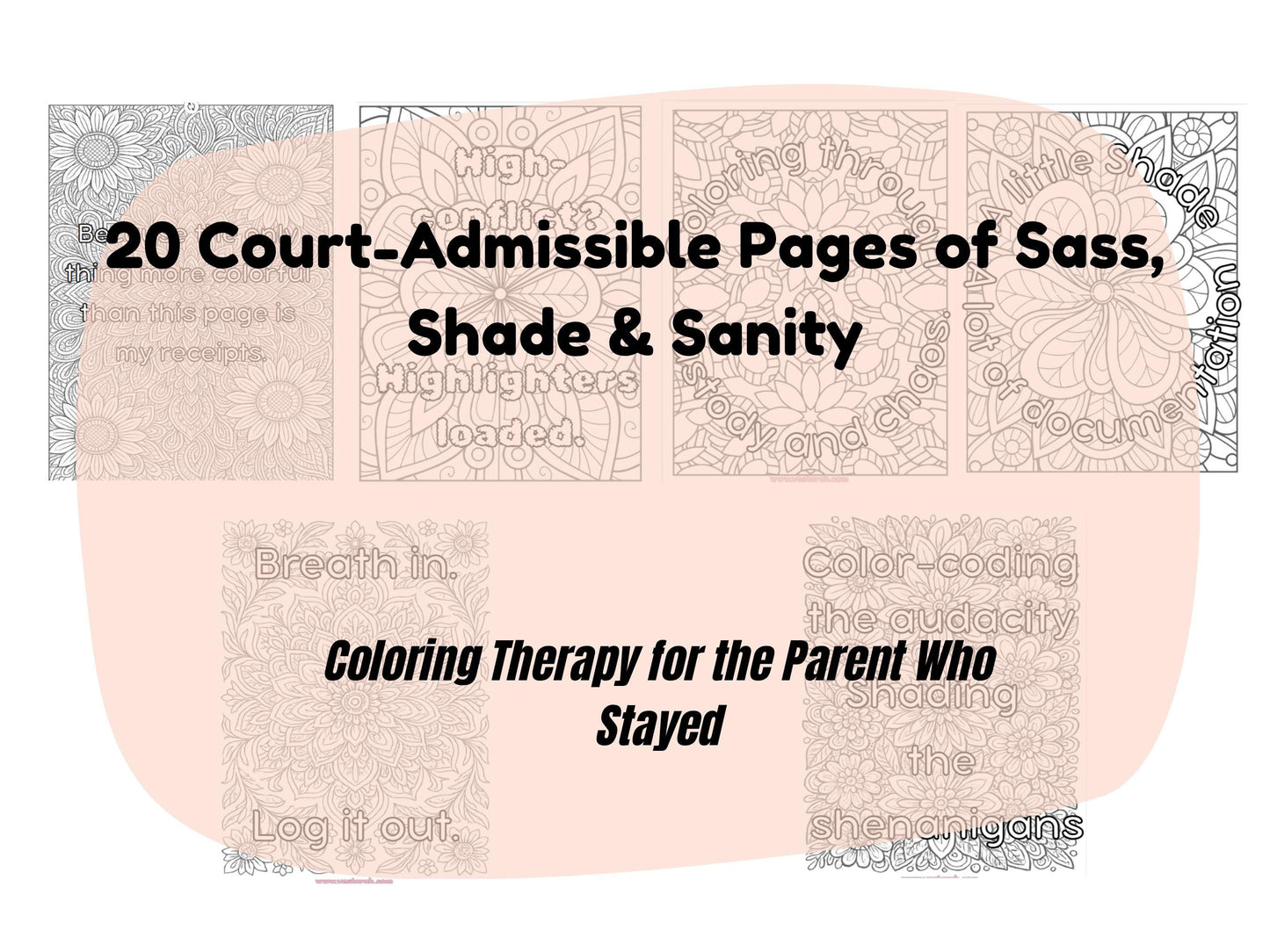 Color-Coded Audacity: Snarky Adult Coloring Book for Co-Parents