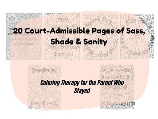 Color-Coded Audacity: Snarky Adult Coloring Book for Co-Parents