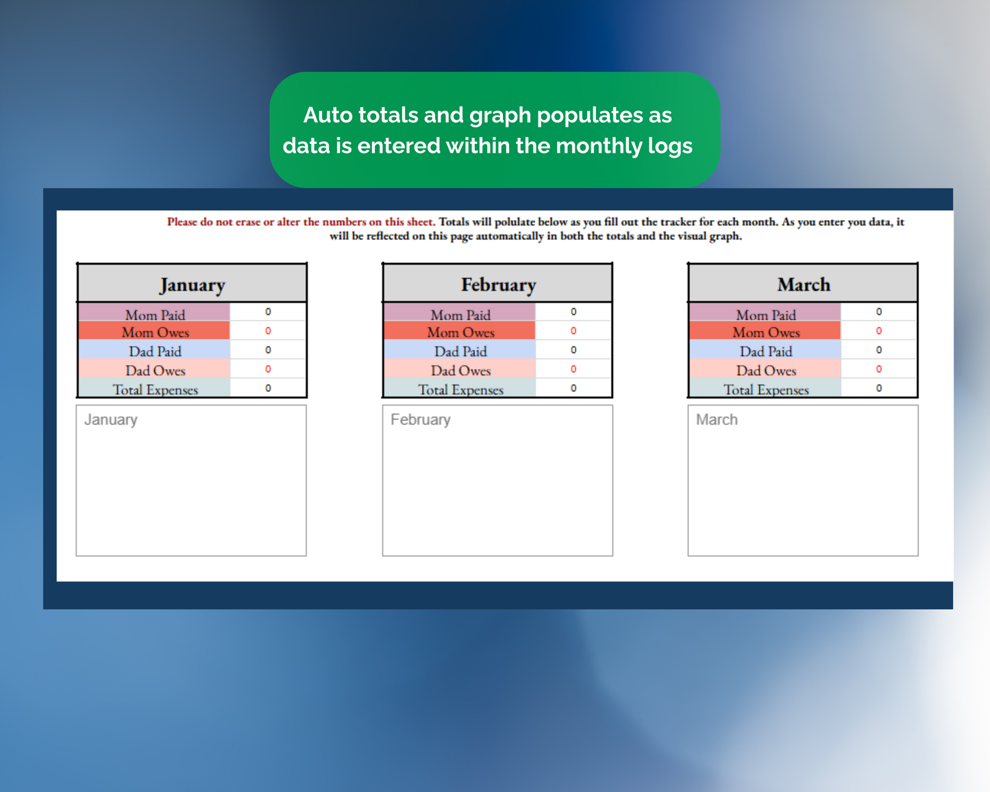 Child Custody Expense Tracker