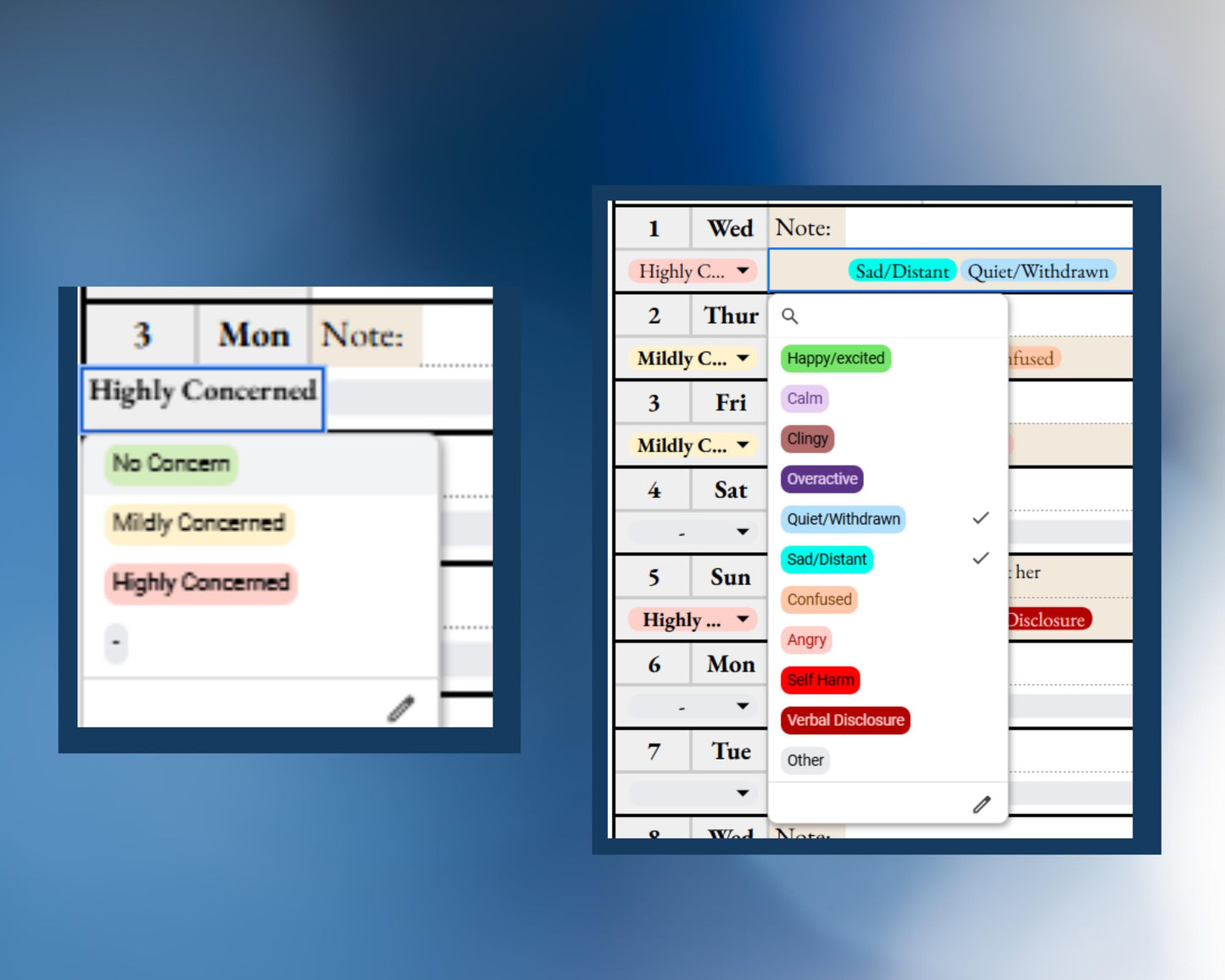Child Behavior Tracker - Google Sheets
