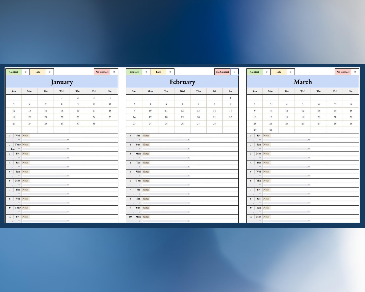 Contact Tracker - Phone, Text, Video Chat - Google Sheets