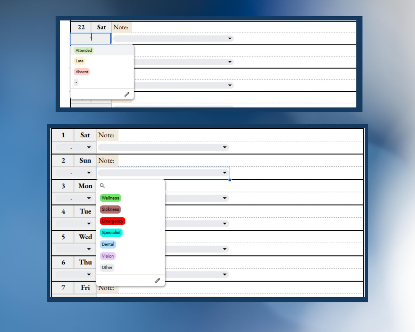 Custody Medical Appointment Tracker - Google Sheets