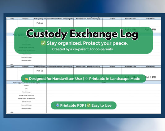Custody Exchange Log