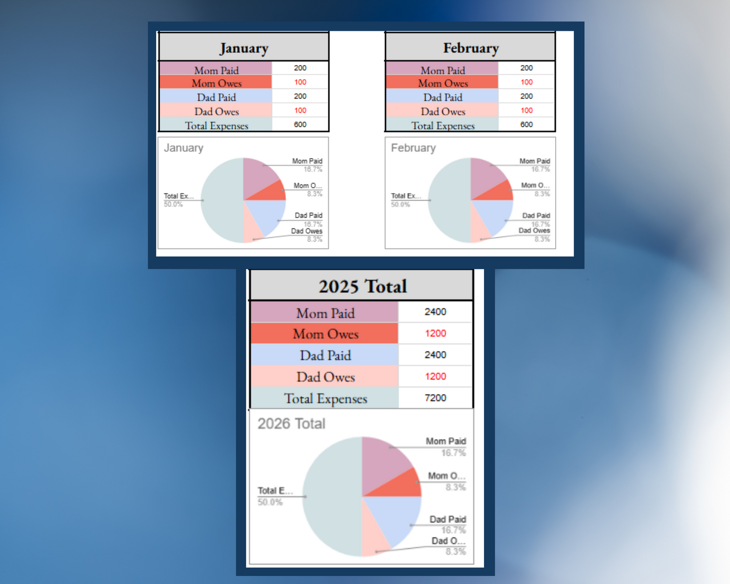 Child Custody Expense Tracker