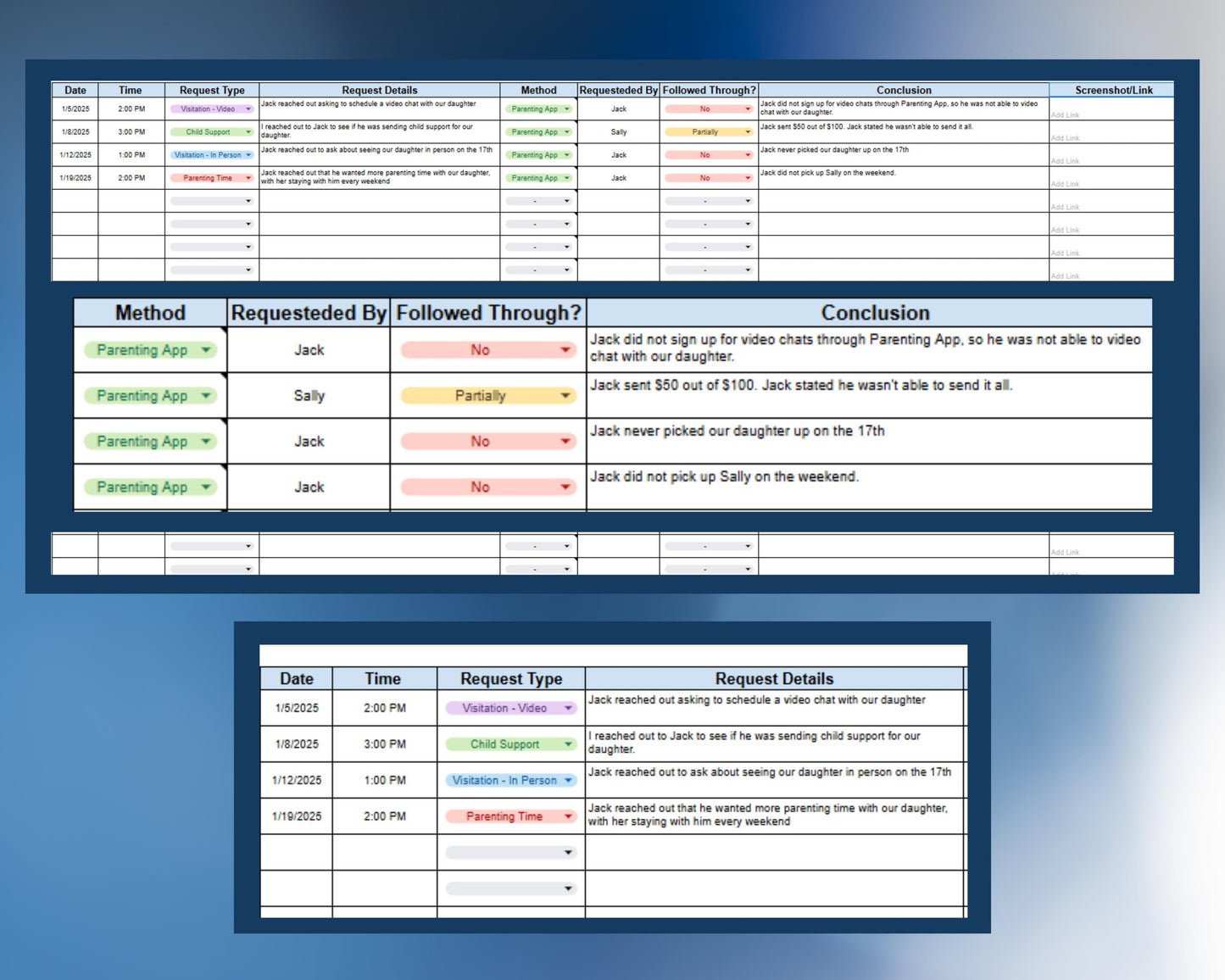 Inconsistency Tracker - Google Sheets
