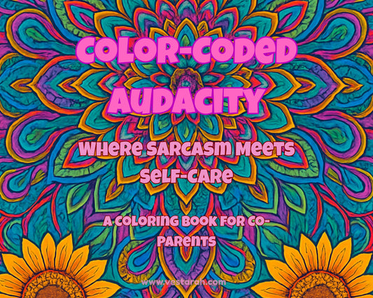 Color-Coded Audacity: Snarky Adult Coloring Book for Co-Parents