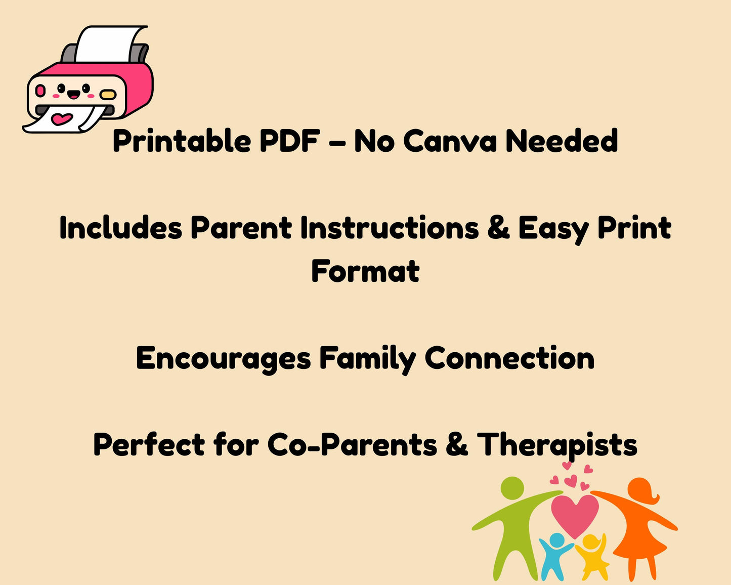 Families Come In All Kinds - Printable Kids Book for Blended Families