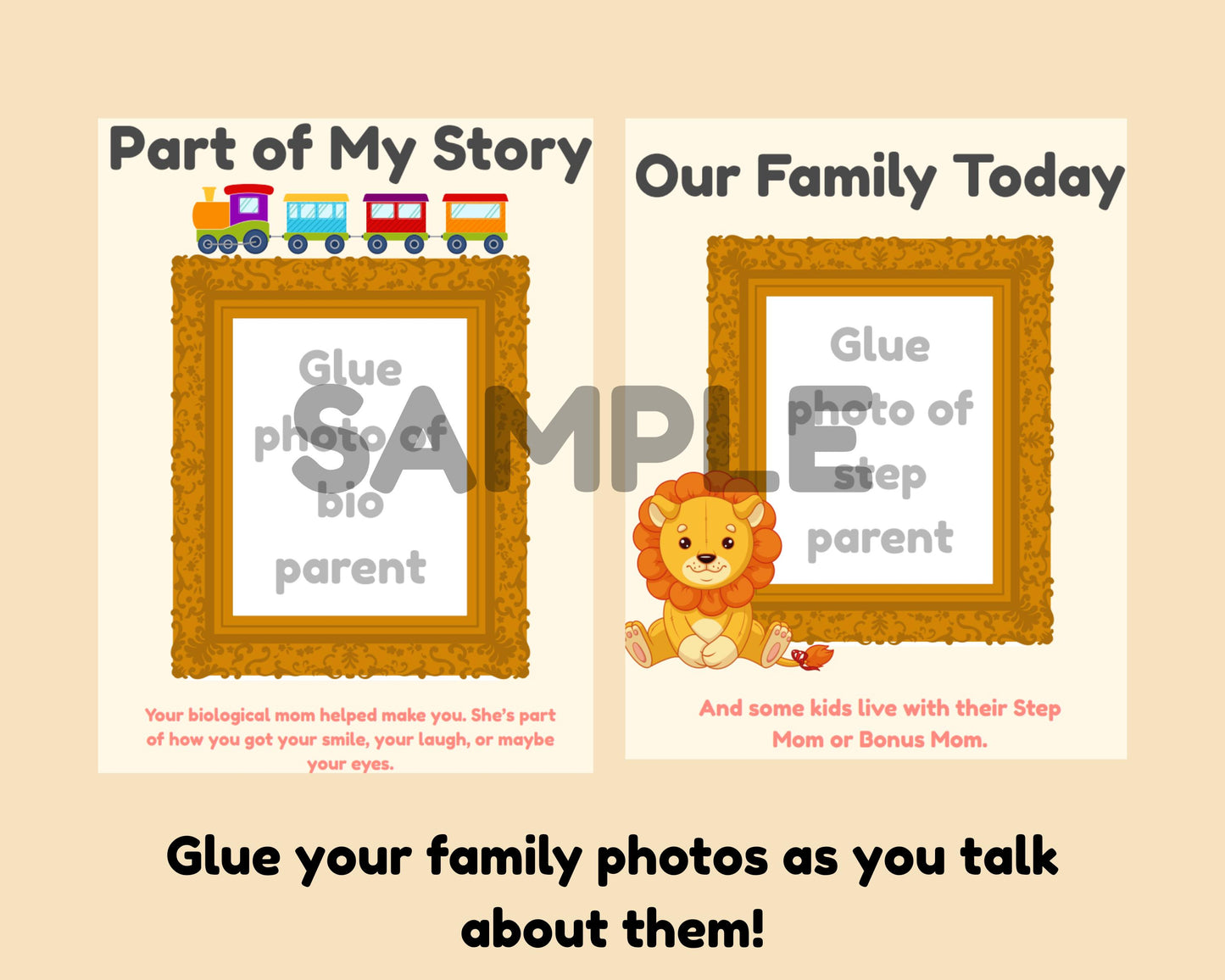Families Come In All Kinds - Printable Kids Book for Blended Families