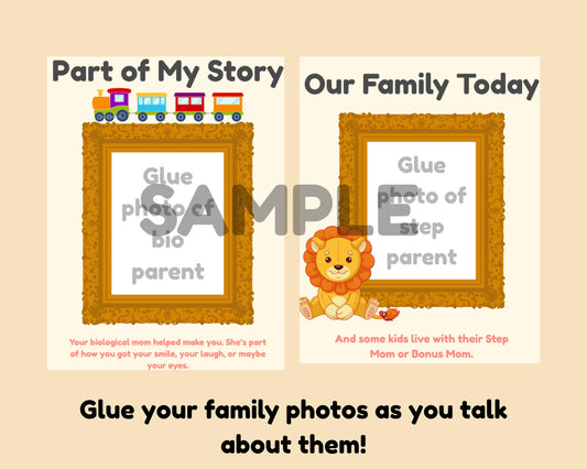 Families Come In All Kinds - Printable Kids Book for Blended Families
